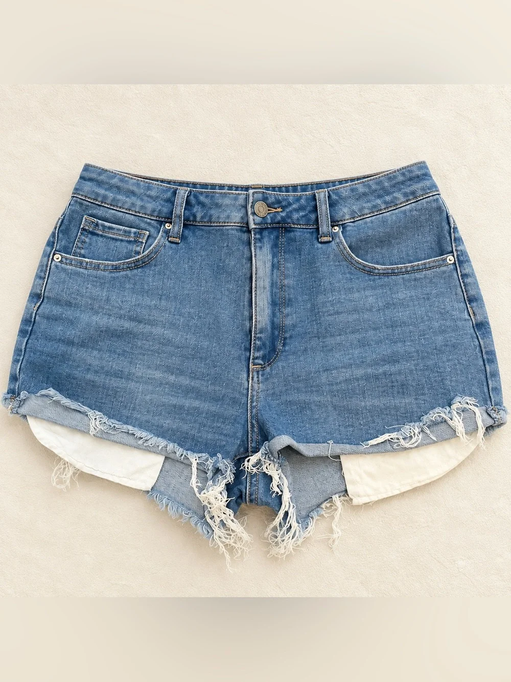 Special A Blue Denim Distressed Shorts 4